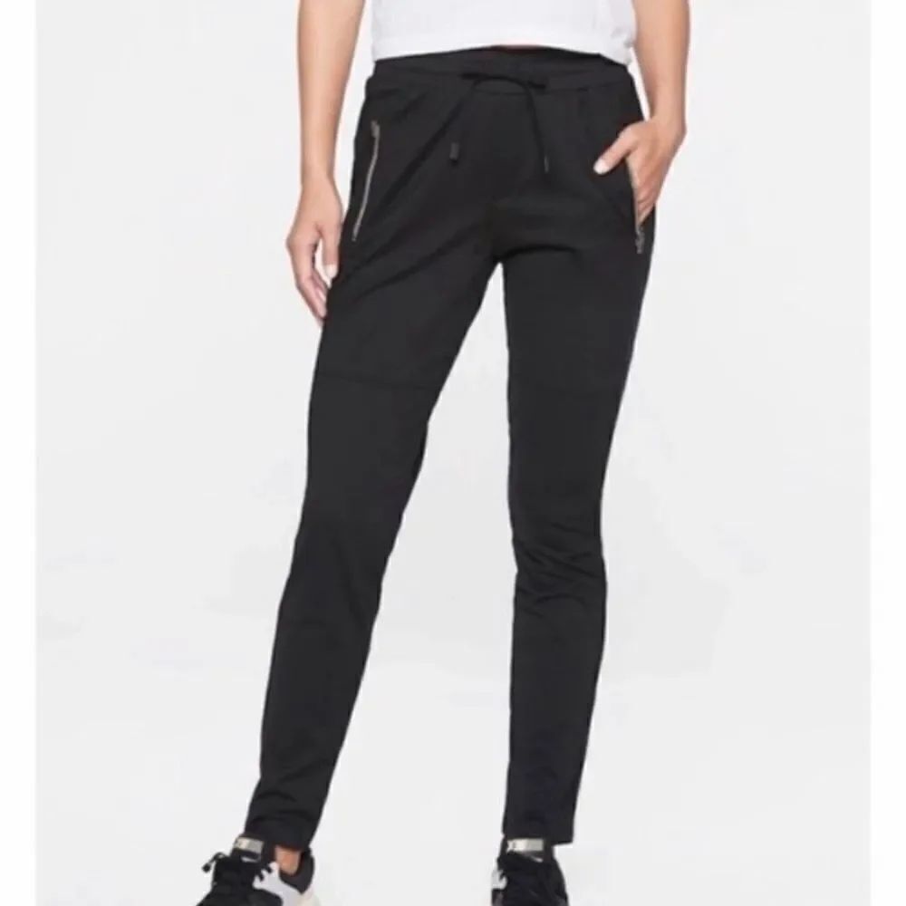 Athleta hilltop black jogger with zipper front size small
